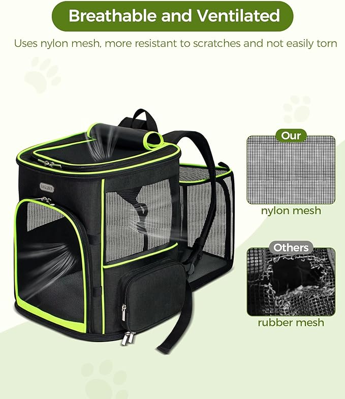 BAGLHER Expandable Cat Carrier Backpacks, Retractable Pet Carrier Backpack - Image 6