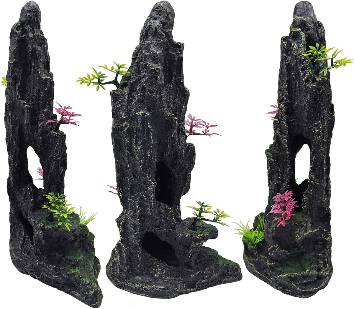 Large Fish Tank Decortion Mountain View Aquarium Rock Tree Plant Decor Cave