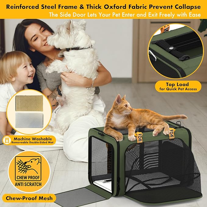 PAWZIDEA Expandable Pet Carrier w/ID Card, 18″×11″×11″ Small Dog Carrier TSA - Image 7