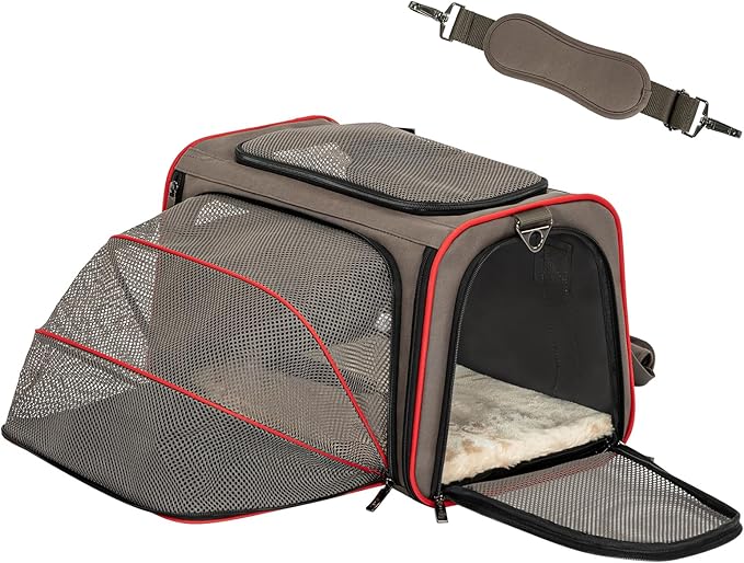 Petsfit Expandable Cat Carrier Dog Carriers, Airline Approved Soft-Sided by Petsfit