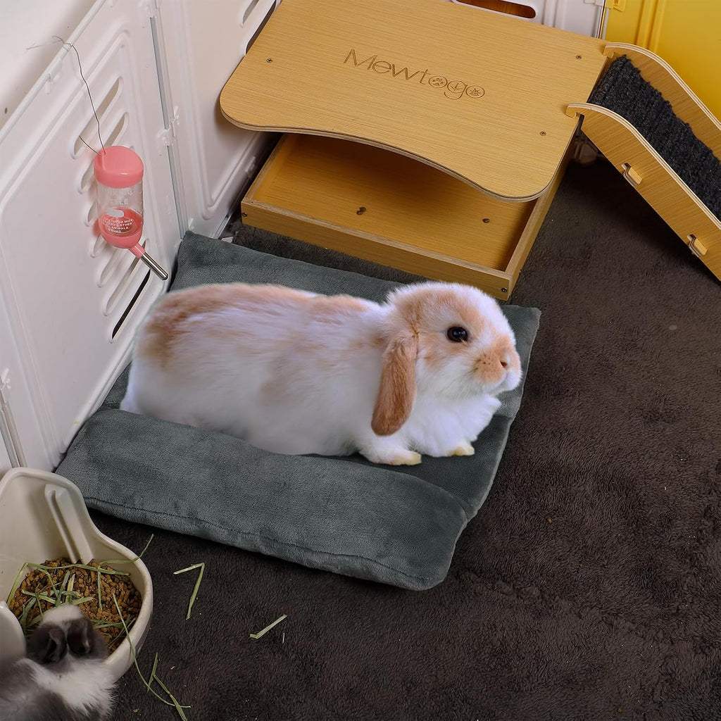 MEWTOGO 14" x 13" Bunny Bed for Rabbit Cage, Thickened & Soft