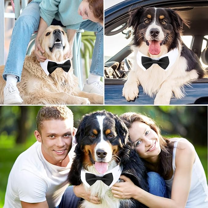 Segarty Dog Bow Tie for Neck Girths 16.5-21.2 in, Adjustable Bowtie Collar for - Image 3