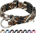 Martingale Collar for Dogs with Buckle No Pull Adjustable Nylon Limited Slip Training Dog Collars (Camouflage, Large)