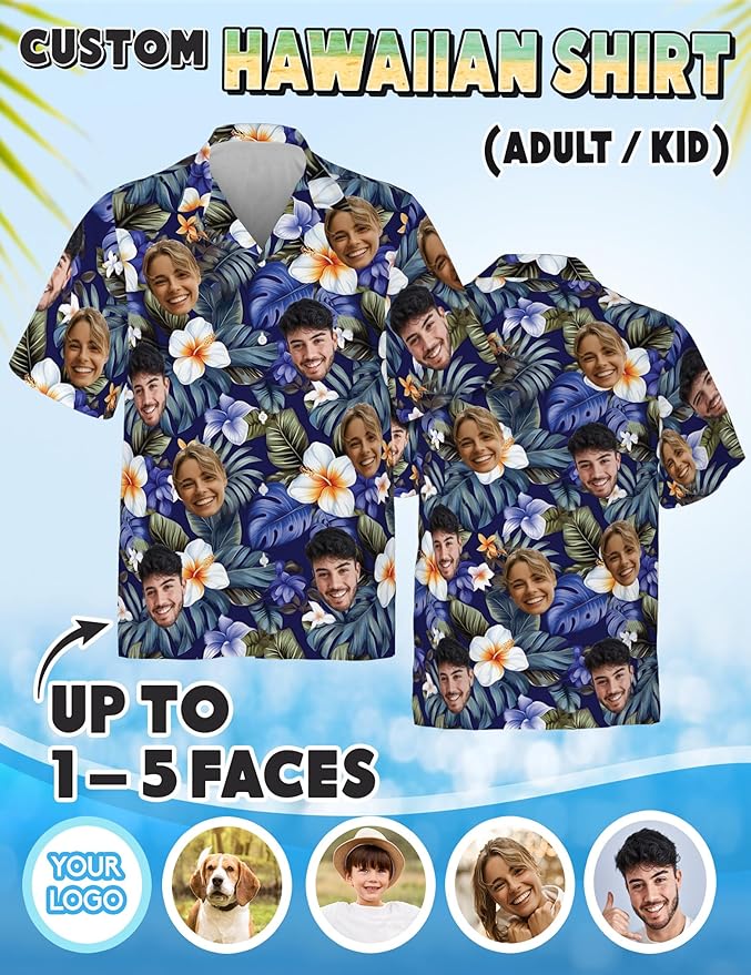 Custom Hawaiian Shirt with Face Photo Picture - Image 4