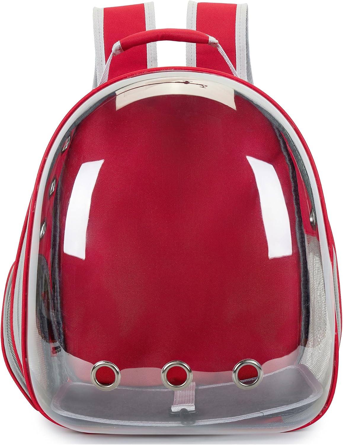 Cat Backpack Carrier Bubble Carrying Bag (Red)