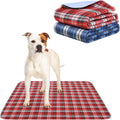 KOOLTAIL Reusable Puppy Pads, 2 Pack Washable Pee Pads for Dogs-Waterproof Non-Slip Plaid Puppy Training Pads, Absorbent Whelping Pads for Potty, Crate, Playpen, Bed, Sofa, Large Dog Mat, 31"x 36"
