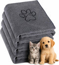 4 Pcs Dog Towels for Drying, 16 x 32 Inch, Gray