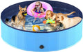 Niubya Foldable Dog Pool, Collapsible Plastic Dog Swimming Pool, 72x12 in