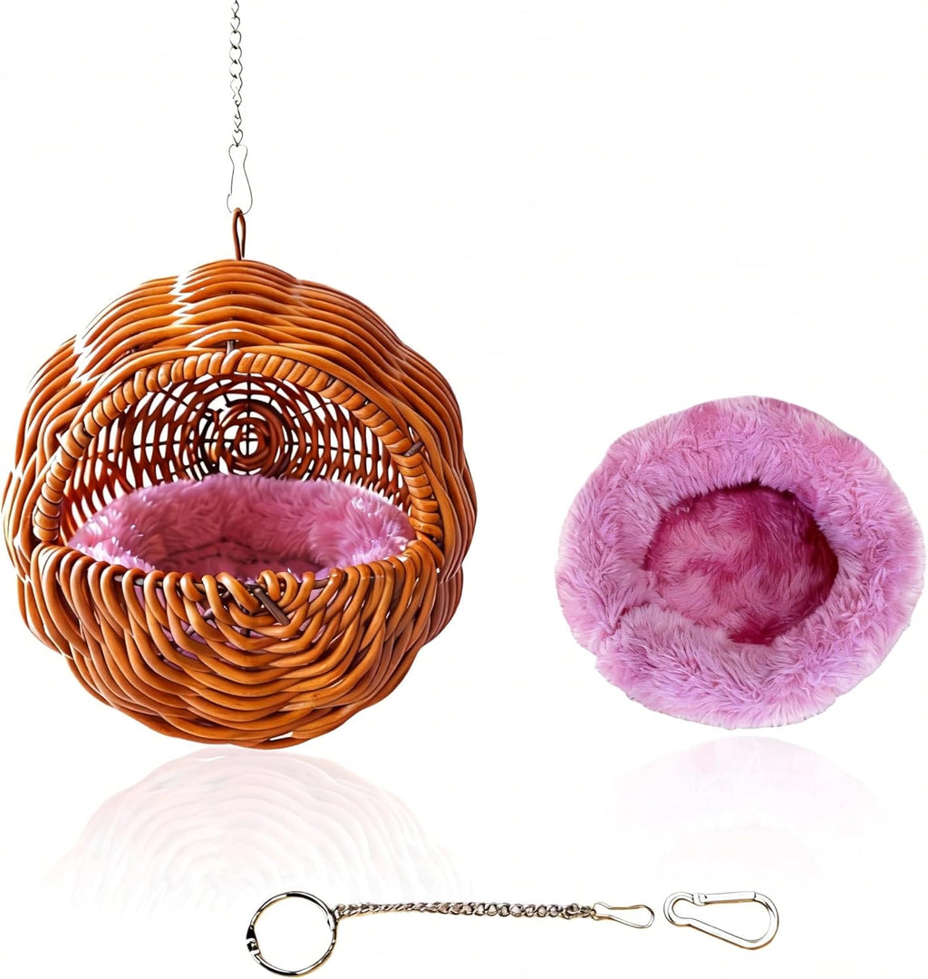 Squirrel Hammock Sugar Glider Nest - Soft Squirrel Bed Nest, Cage Accessories, Accessories for Sugar Glider Cage, Small Animal Hanging Habitat Hammock