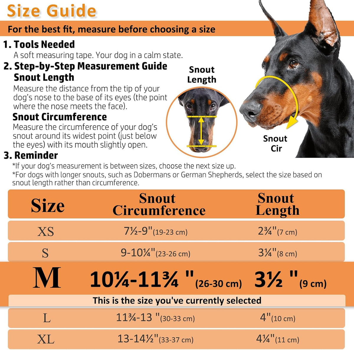 BARKLESS Dog Muzzle, Humane Basket Muzzle for Medium Dog Biting, Scavenging
