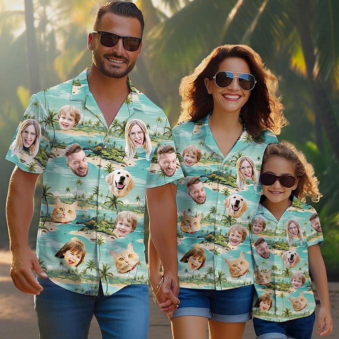 Custom Hawaiian Shirt with Face Photo Picture - Image 3