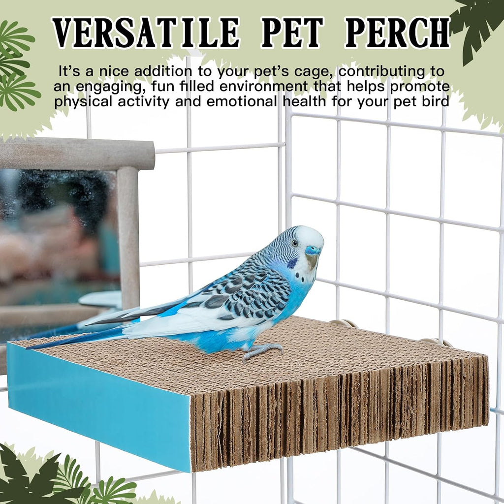 Skyygemm 2 Pcs Bird Toys Parrot Perch Stand Cage Accessories, Large