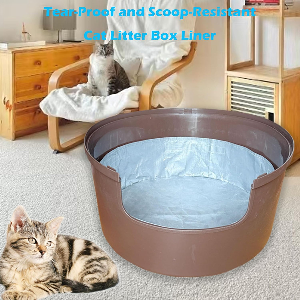 2 Pack Reusable Liners Compatible with Hidden Plant Litter Box