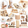45 Pcs Hamster Cage Accessories 9.5'' Hamster Wheel Chew Toys Set