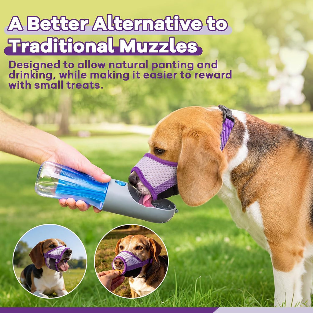 Dog Muzzle 2 Pack,Soft Mesh Muzzle for Small Medium Large Dogs