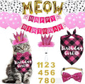 Cat Birthday Party Supplies, Cat Birthday Hat Crown by JOTFA