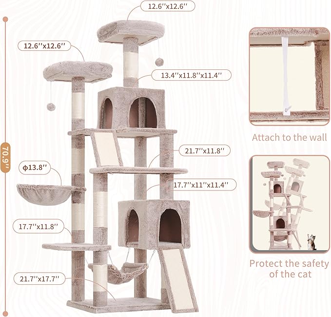 Cat Tree for Indoor Cats, Sturdy Cat Tree House - Image 6