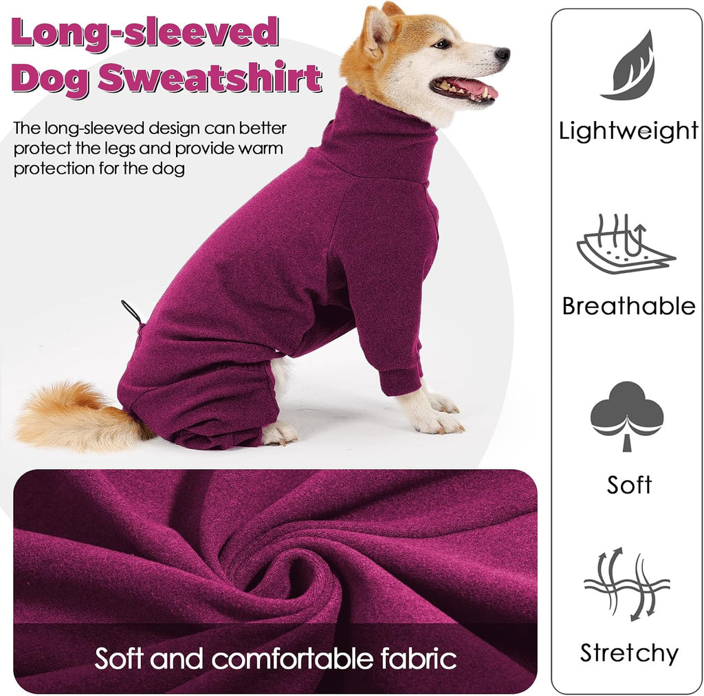 Dotoner Pullover Dog Sweater with Leash Hole - High Collar Cold Weather Vest for Large Dogs - Indoor & Outdoor Use