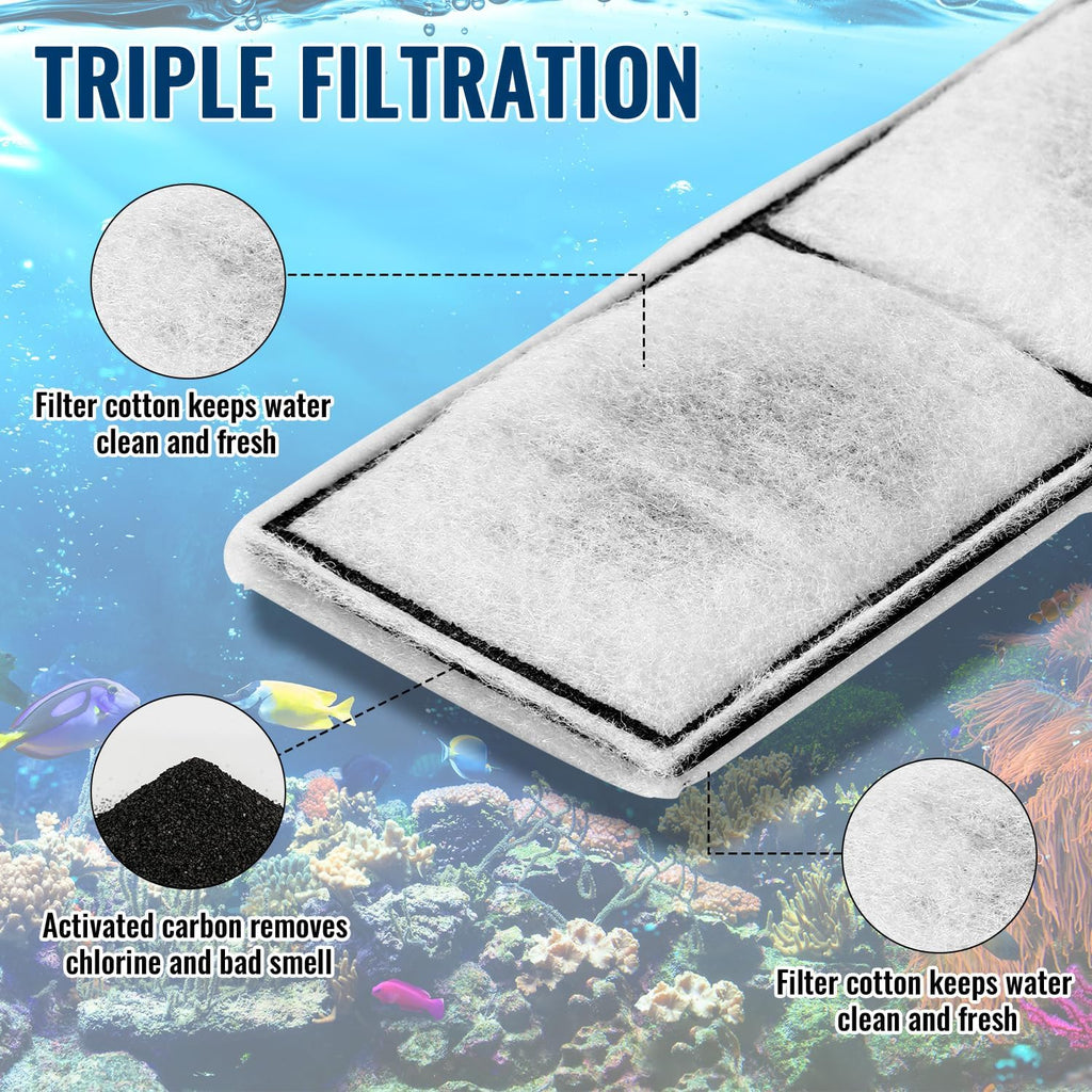 lasuroa 6pcs Filter Cartridges Compatible with Topfin Top Fin RF-L