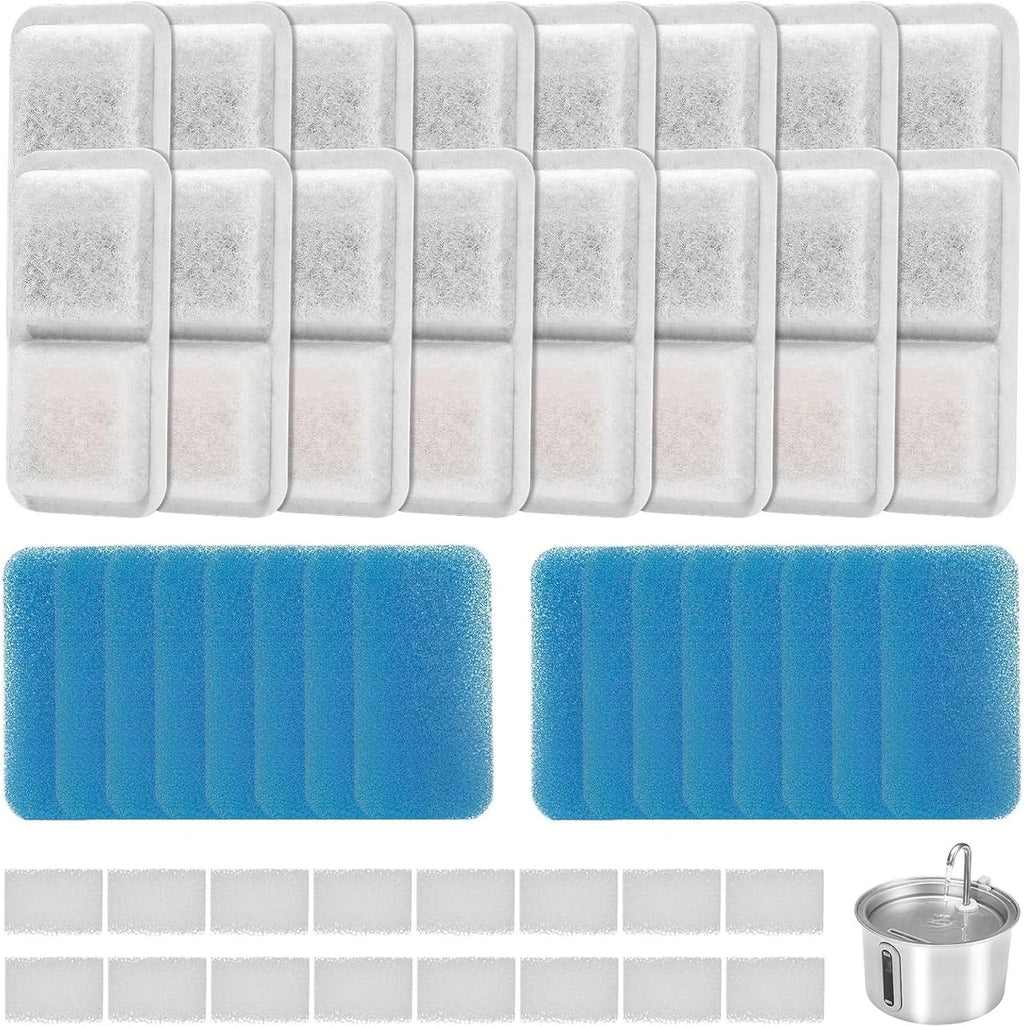 (12 Pack) Cat Water Fountain Filters Replacement Compatible with oneisall Cat Water Fountain, Cat Fountain Filters for 67oz/2L Stainless Steel Cat Fountain