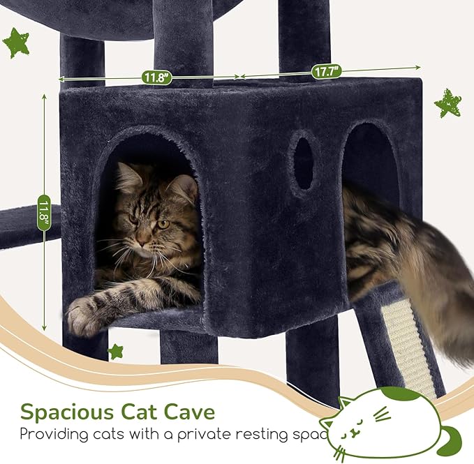 Globlazer Heavy Duty Cat Tree, 70 inch Sturdy Cat Tree - Image 3