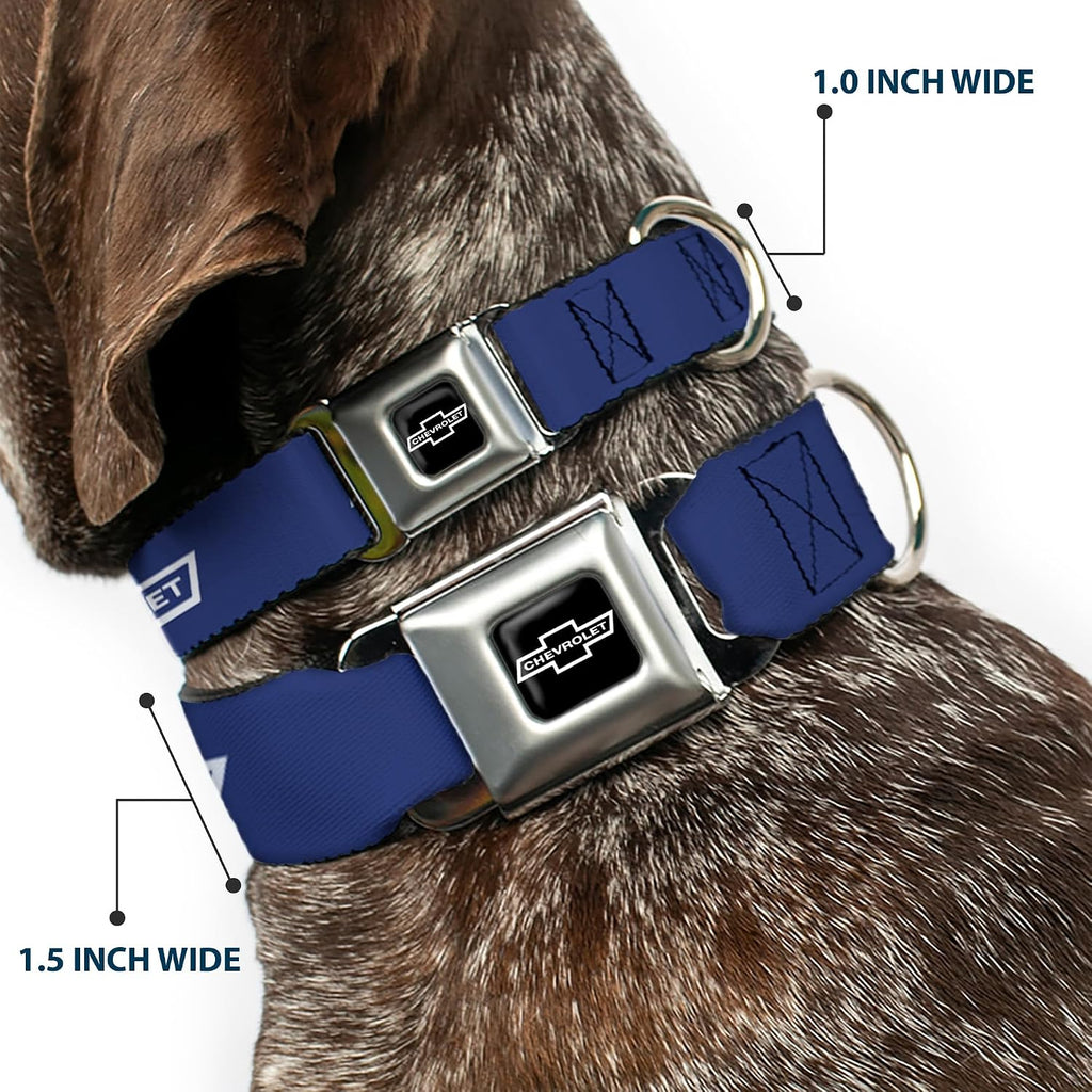 Buckle-Down DC-WCH043-S 9-15" "CHAX-1965 CHEVROLET Bowtie Full Color Black/White" Dog Collar, Small
