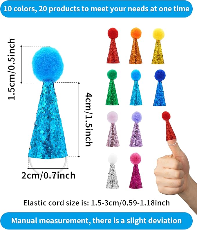 PET SHOW 10 Pack Mini Party Hats - Image 2