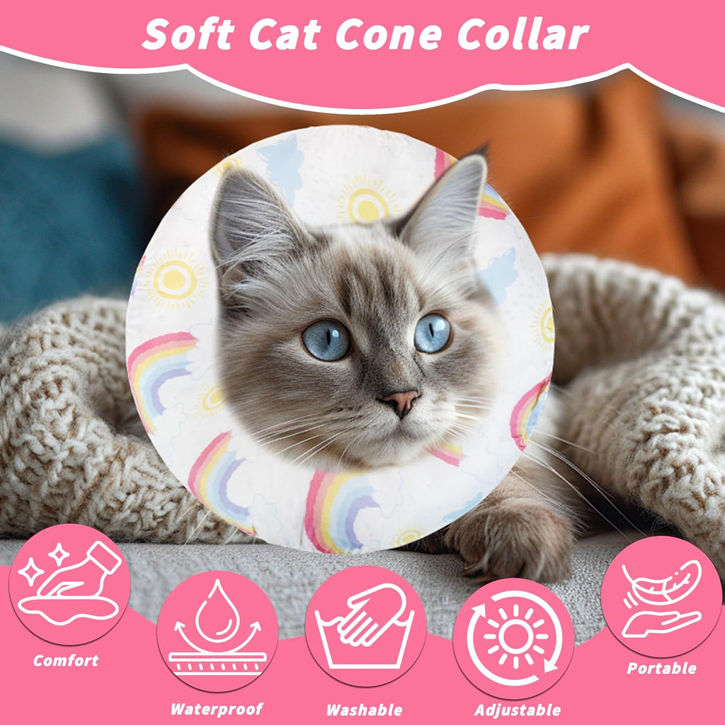 Soft Cat Cone Collar, Cute Cats Recovery Collar Suitable for Cats