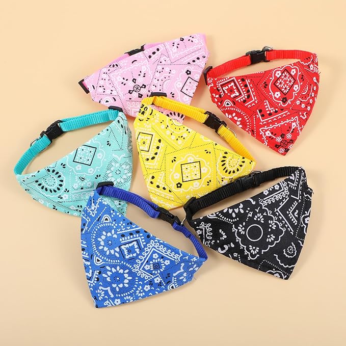 6 Pcs Cat Bandana, Adjustable Pet Bandana Collars - Image 3