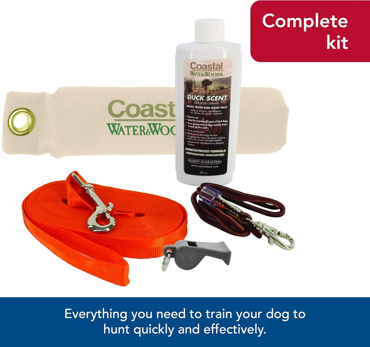 Coastal Pet Water & Woods Dog Training Kit with Whistle, Duck