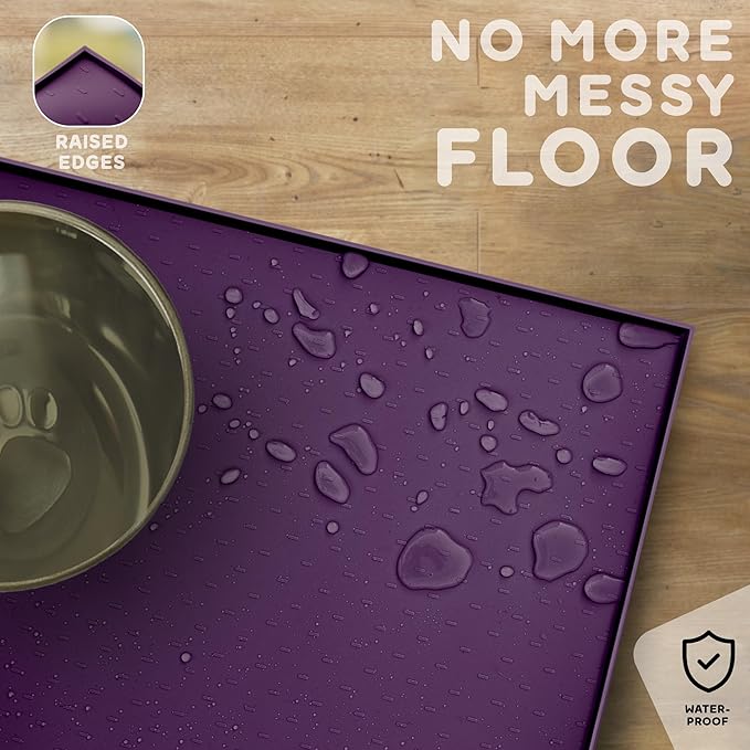 Dog Food Mat - Raised Edges Dogs Mat - Image 5