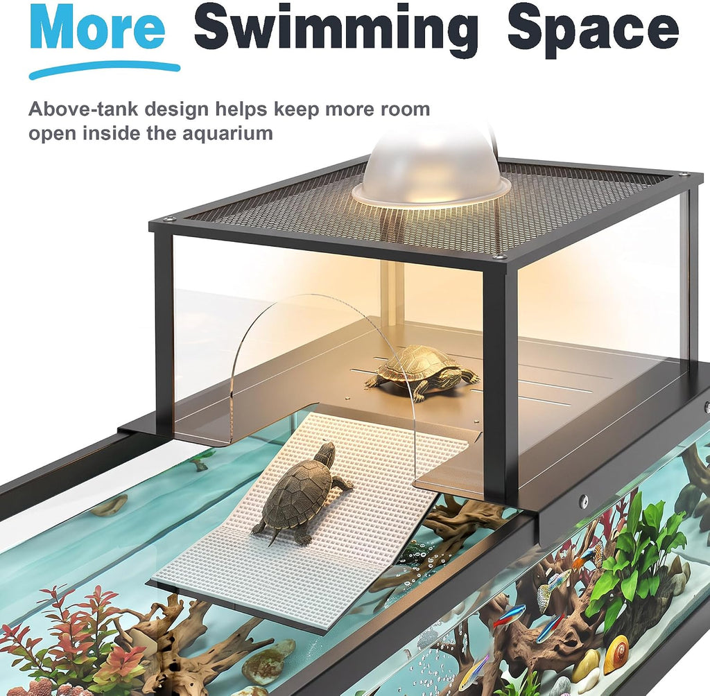 Turtle Basking Platform for Aquatic Turtles, 8–11 Inch, with Climbing Ramp