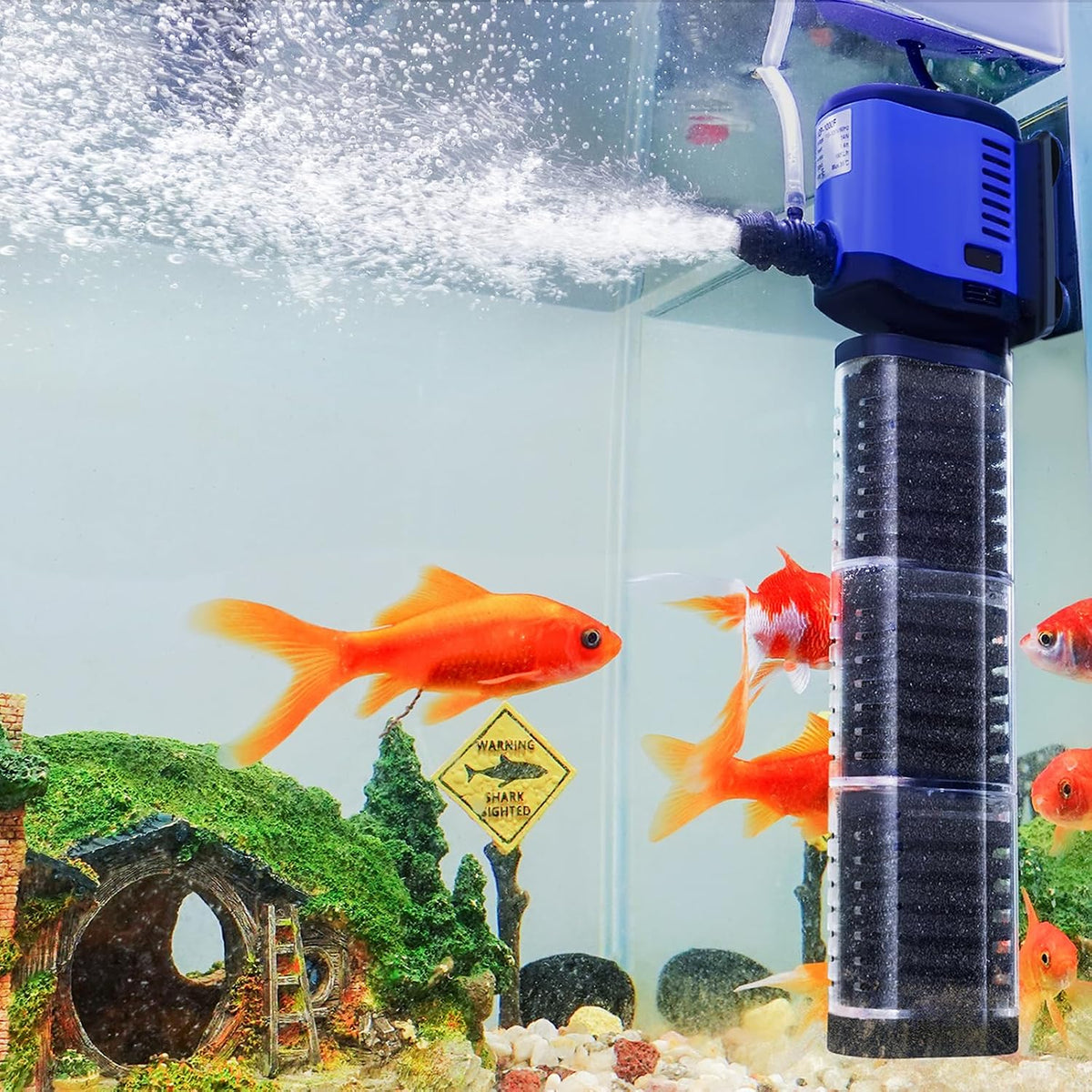 TARARIUM Aquarium Filter for Fish Tank, 4-in-1, Large fit 40-150gal