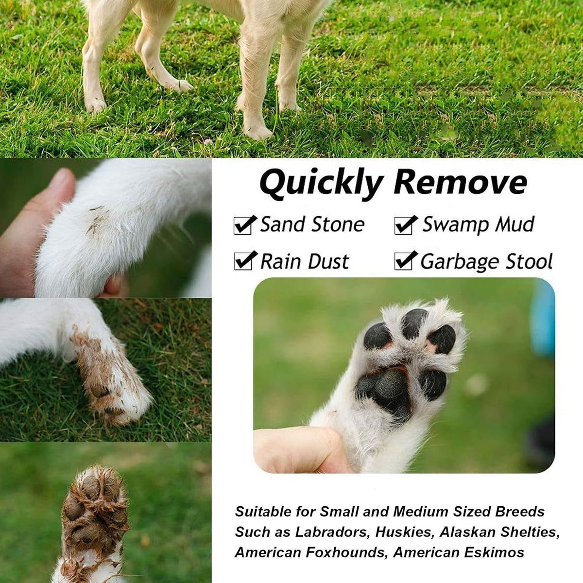 gernie Electric Pet Washer, 2000mAh USB Rechargeable Automatic Dog Washer 2 in 1 Portable Dog Foot Cleaner with Soft Brush for Small Medium Dogs s and Cats