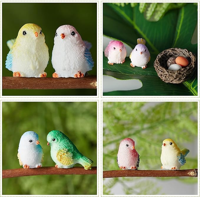 Jetec 30 Pieces Garden Accessories Bird Decorative Figurines Miniature Bird - Image 3