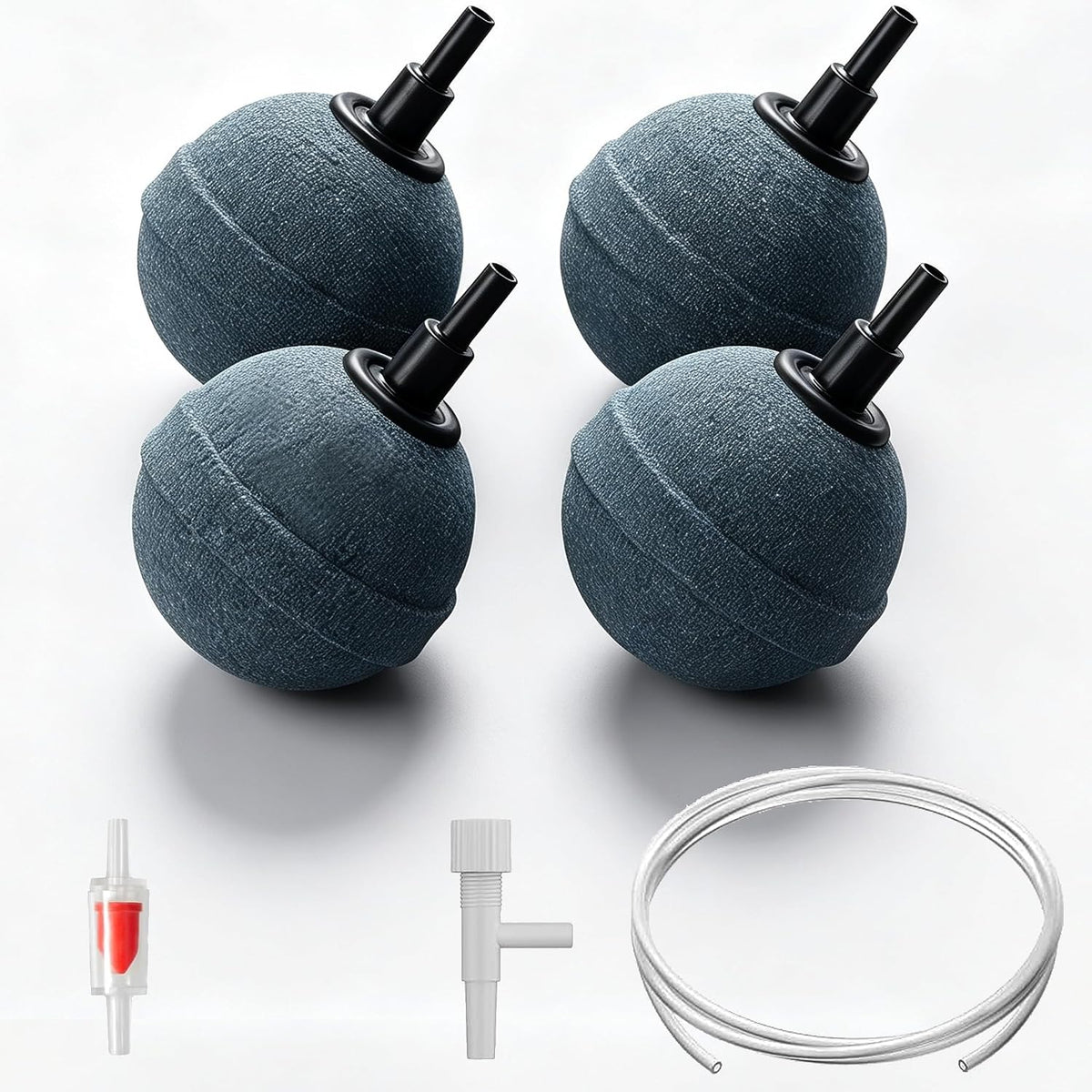 Round Sphere Mineral Air Stone Bubbler,50mm Globular Aerators 4Pcs