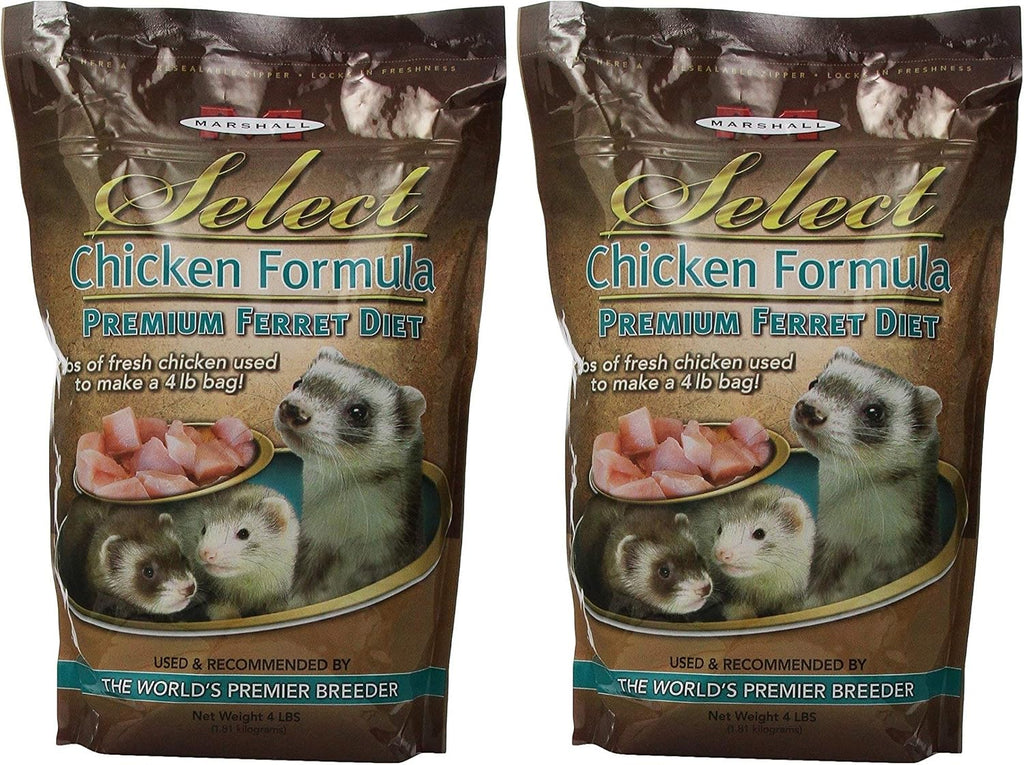Marshall Select Chicken Formula Premium Ferret Diet – 4 lbs – Supports Digestion, Energy & Muscle Maintenance – Balanced Small Animal Food with Essential Nutrients
