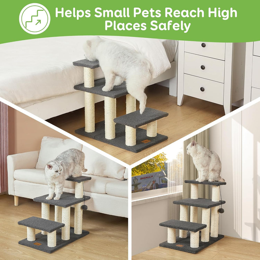 Pawque Dog Stairs & Cat Scratching Post Pet Steps for High Beds Couch