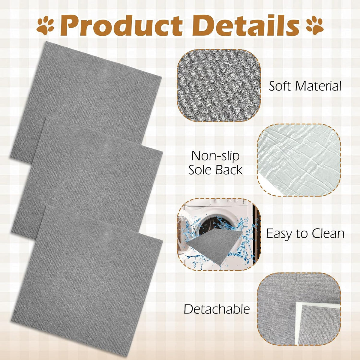 Hamiledyi Guinea Pig Cage Liner 10 Pcs Washable Small Animal Cage Mats for Rabbit Reusable Sleep Bedding Mats for Bunny Ferret Hamster Mouse or Other Small Pets (11.8" L x 11.8" W Grey)