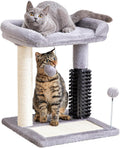 Made4Pets Cat Scratching Post with Bed and Self Groomer, Small Cat Tree 20"