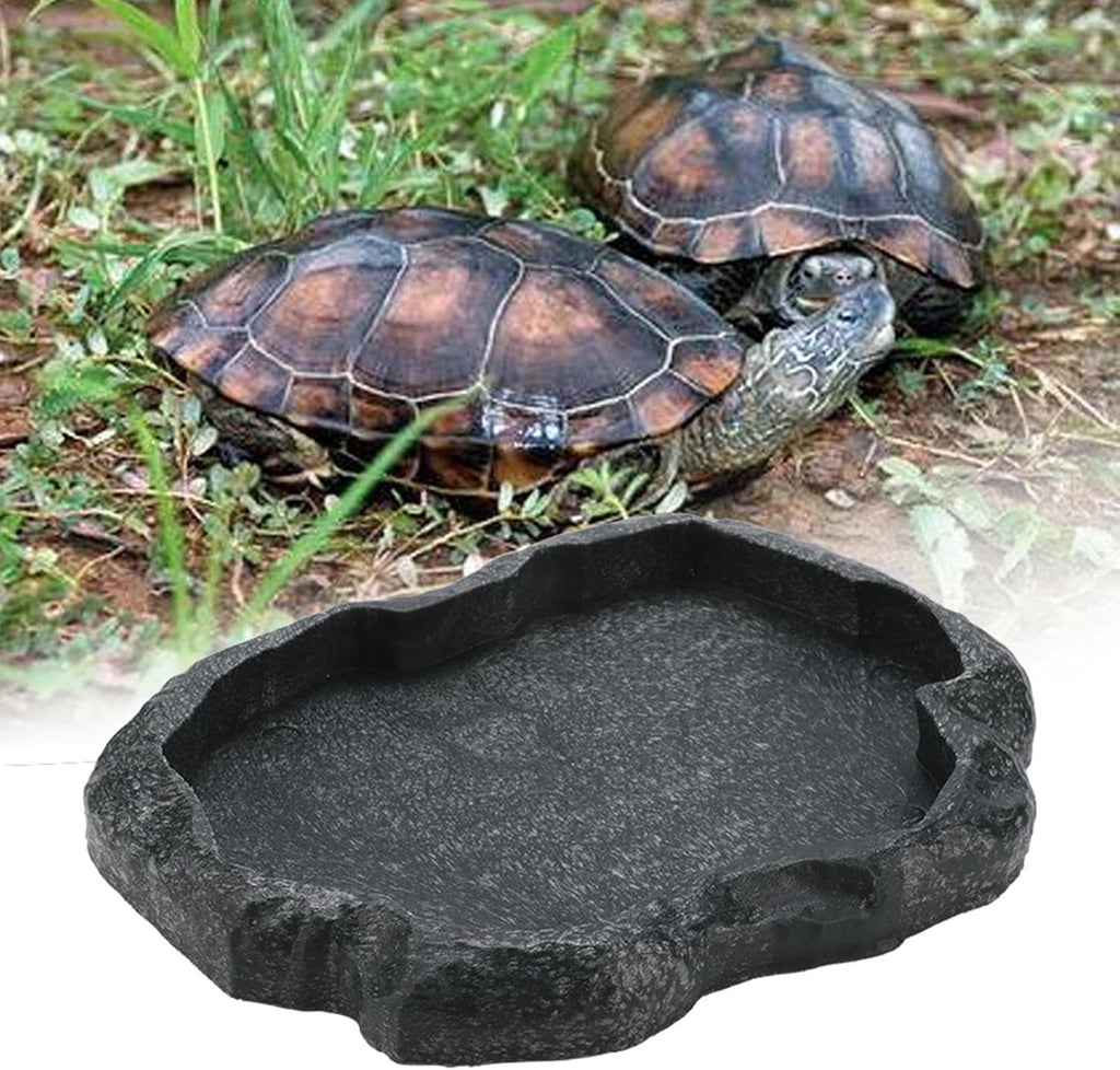 2PCS Tortoise Water Dish Reptile Water Dish Food Bowl