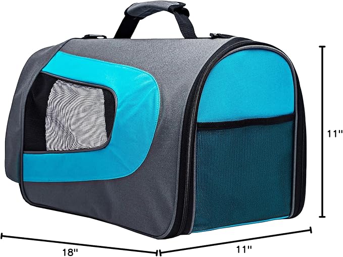 Pawer 18” x 11”x 11” Soft-Sided Foldable Airline Approved Pet Carrier - Image 10