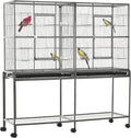PawHut 65" Double Rolling Metal Bird Cage by PawHut