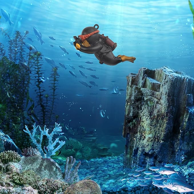 onesimcr Floating Fish Tank Decorations, Aquarium Decorations, Lovely Diver - Image 8