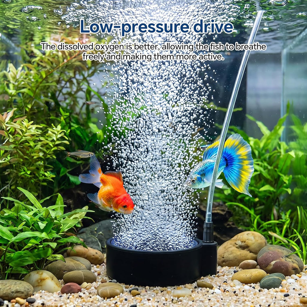 Fine Bubble Aquarium Air Stones,Adjustable Flow Fish Tank Bubbler