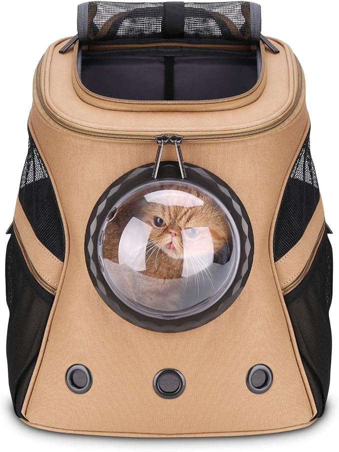 LOLLIMEOW Large Pet Carrier Backpack, Bubble Backpack Carrier by Lollimeow
