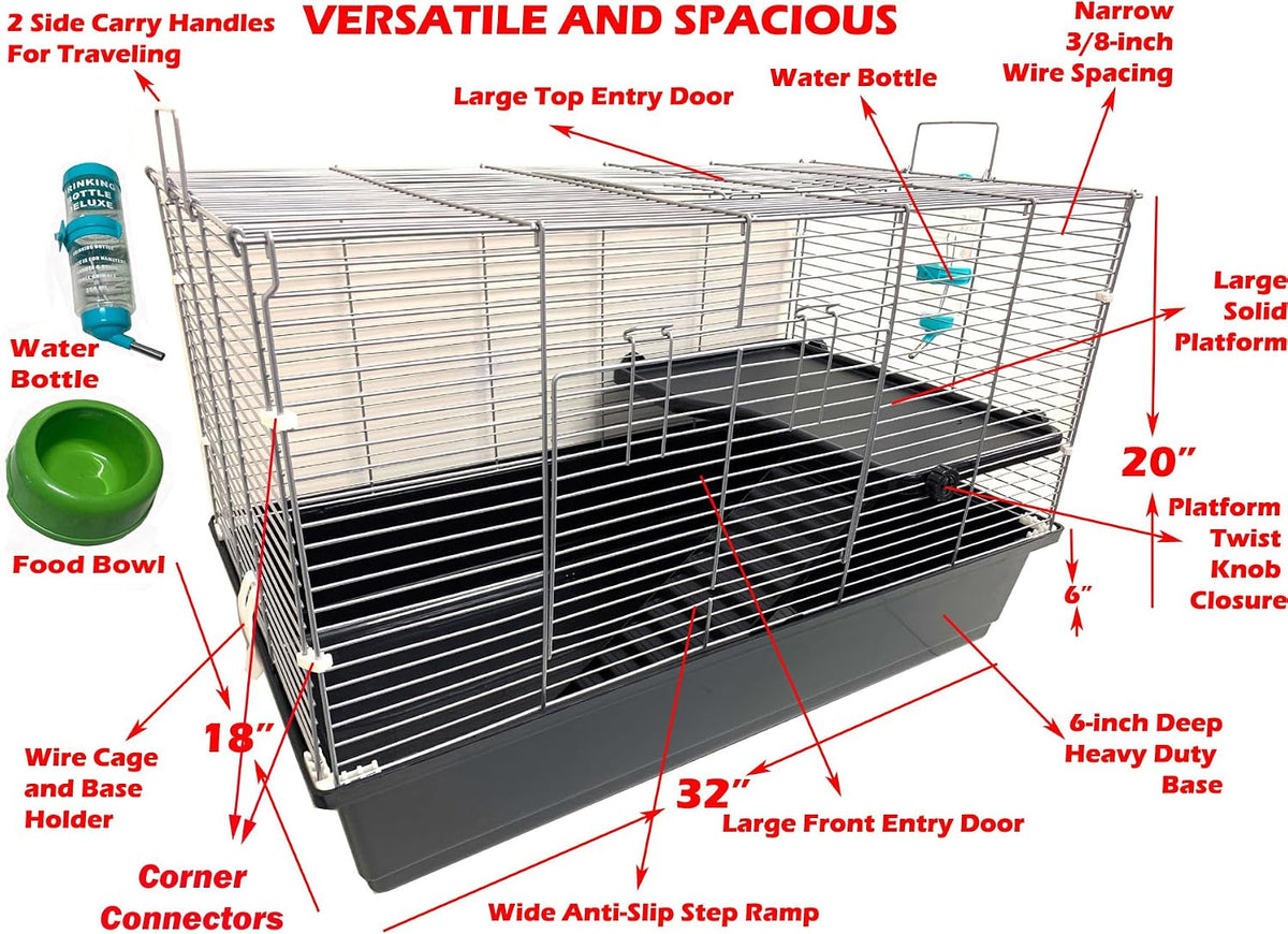 My First Home Large Universal Two-Level Small Animal Home Critter Habitat