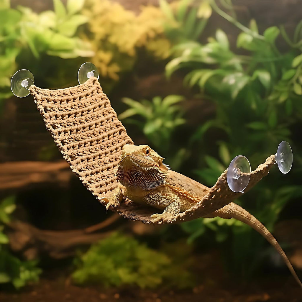 Cotton Reptile Hammock, Bearded Dragon Basking Bed & Snake Accessory