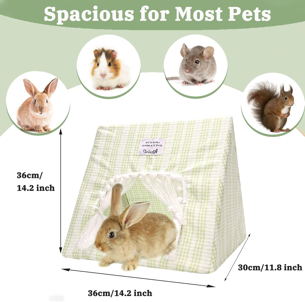 Small Pet Activity Bundle - 2PC Rat Climbing Nets with Large Curtained Hideout for Guinea Pigs Rabbits Ferrets Chinchillas