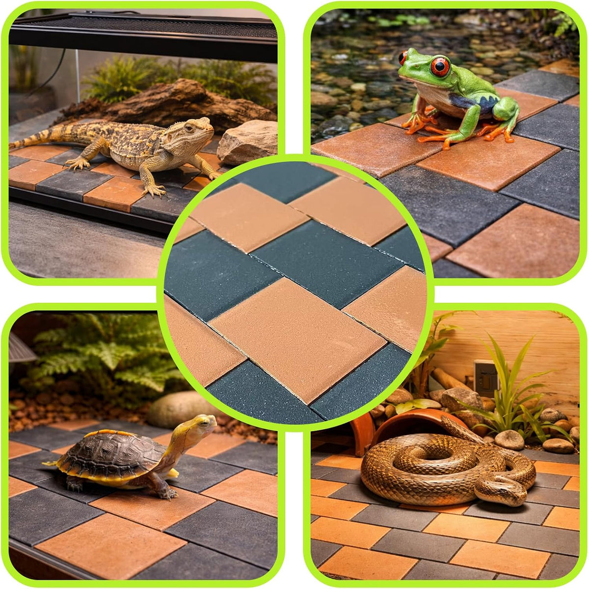 20pcs Turtle Basking Rock, Turtle Tank Decorative Stone, 2.36×1.57×0.2 Inches.Temperature Regulating Platform for Feeding, Basking and Nail Grinding, Ideal for Reptiles and Amphibians (Red)